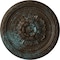 Ekena Millwork Palmetto Ceiling Medallion, Hand-Painted Bronze Blue Patina, 11 1/2"OD x 1"P CM11PABBS - alternate 1
